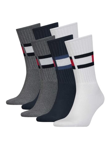 Tommy Hilfiger Socken 6er Pack in Weiß/Marine/Grau