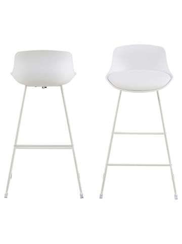ebuy24 Barhocker Tina Weiß 2er Set