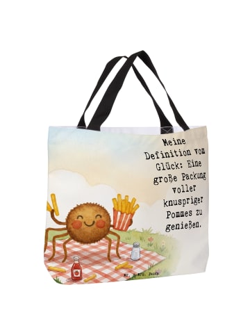 Mr. & Mrs. Panda Tote Bag Spinne Agathe Pommes Design mit Spruch in Weiß