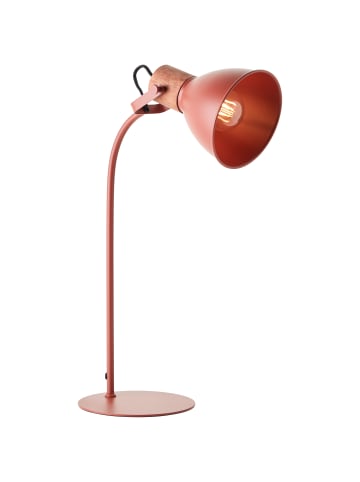 Brilliant Erena Tischleuchte 52cm rot Metall/Holz Schnurzwischenschalter 1x A60