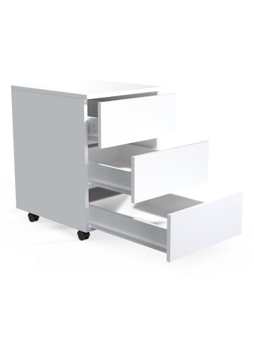 VCM  Rollcontainer Beistellcontainer Dalosa 45 cm in Weiß
