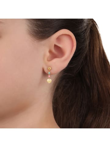 Prinzessin Lillifee Ohrhänger Edelstahl, IP Gold in Rosa