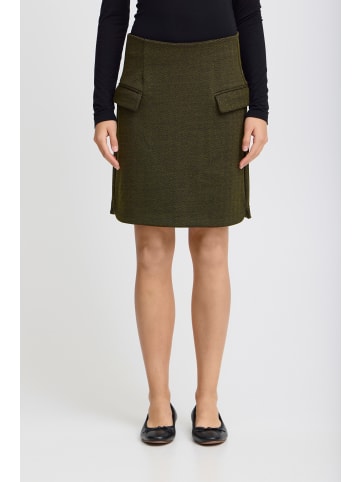 ICHI Freizeitrock IHKATE A-shape in Black/Lizard Herringbone