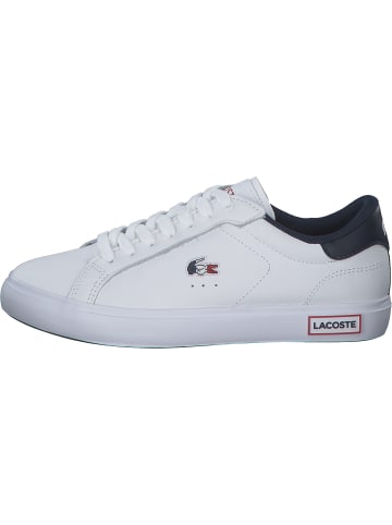 Lacoste Schnürschuhe in white/blue/red