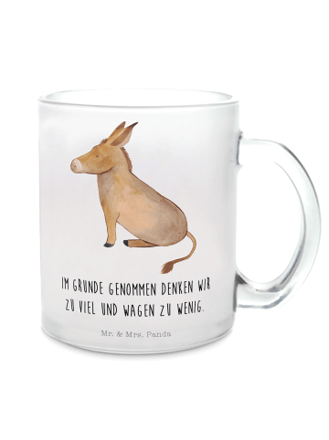 Mr. & Mrs. Panda Teetasse Esel mit Spruch in Transparent