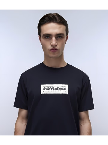 Napapijri T-Shirt "S-Box Logo Ss" in Blau
