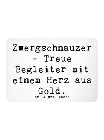 Mr. & Mrs. Panda Whiteboardmagnet Spruch Zwergschnauzer Herz mit... in Weiß