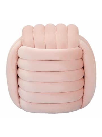Mauro Ferretti Rosa Samt-Pouf, gewebt, 45 x 45 x 45 cm