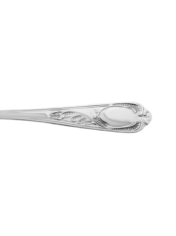 Mulex Rococo 6-teiliges Esslöffel-Set aus hochwertigem 18/10-Edelstahl in Silber