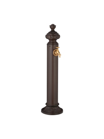relaxdays Standbrunnen in Braun - (B)20,5 x (H)87 x (T)24 cm