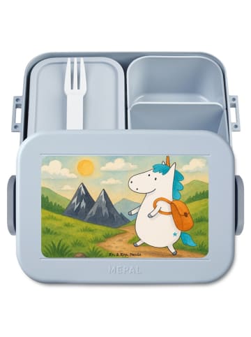 Mr. & Mrs. Panda MEPAL Bentobox Einhorn Bergsteiger Design ohne ... in Blau Pastell