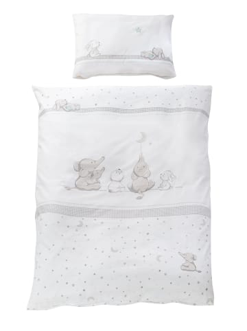 roba Kinderbettwäsche 'Sternenzauber' 2-tlg, Baumwolle 100 x 135 cm - grau