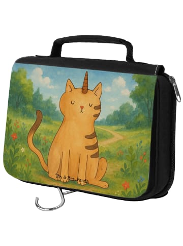 Mr. & Mrs. Panda Kosmetiktasche Einhorn Katze Design ohne Spruch in Weiß