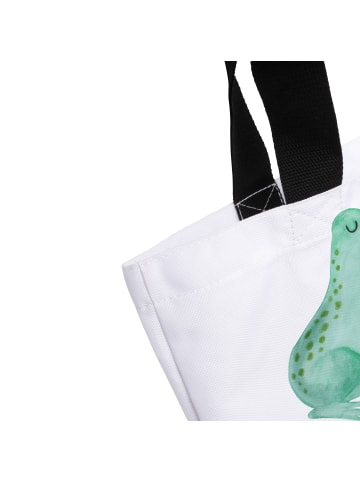 Mr. & Mrs. Panda Tote Bag Frosch Liebe mit Spruch in Weiß