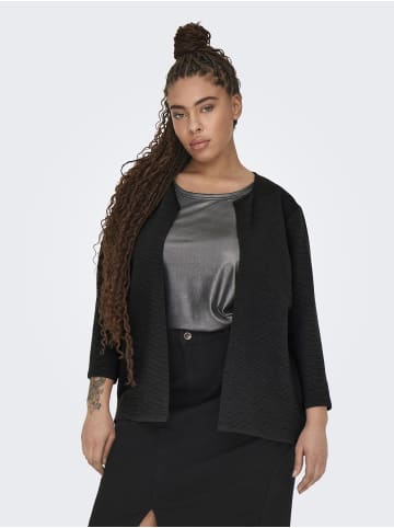 ONLY Carmakoma Strickjacke Langarm Rundhals Curvy Plus Size Oberteil in Schwarz