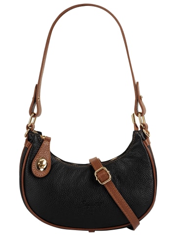 Samantha Look Handtasche echt Leder in schwarz