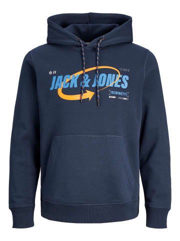 Jack & Jones Hoodie 'Black' in blau