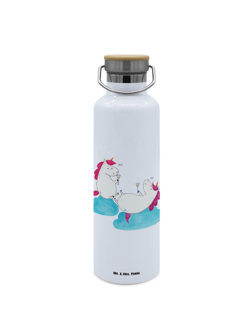 Mr. & Mrs. Panda Edelstahlflasche Einhorn Sekt ohne Spruch in Weiß