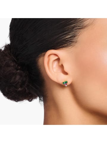 Thomas Sabo Ohrstecker Stein Baguette-Schliff Farbig in gold, bunt