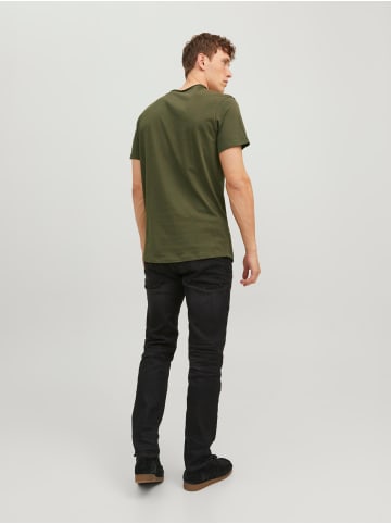 Jack & Jones Basic T-Shirt Rundhals Kurzarm JJEBASHER in Grün