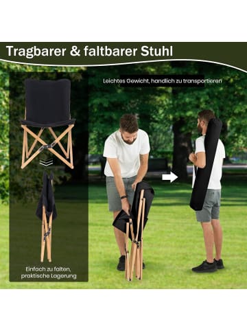 COSTWAY Liegestuhl 2er Set in Schwarz