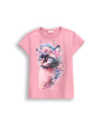 Coccodrillo T-Shirt mit kurzen Ärmeln in gedämpftes Rosa