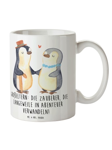 Mr. & Mrs. Panda Tasse Großeltern Zauberer mit Spruch in Weiß