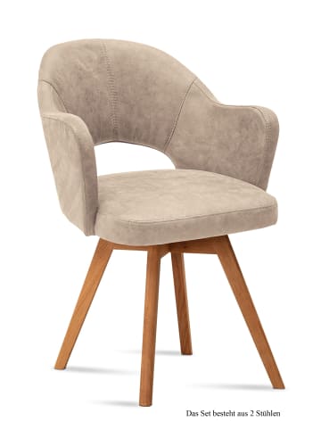 58 aufm Kessel ARMLEHNSTUHL (2er-Set) Dolly 59x87x61 Eiche geölt/Natur