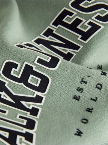 JACK & JONES Junior Sweatshirt JECALEB VARSITY SWEAT CREW in iceberg green