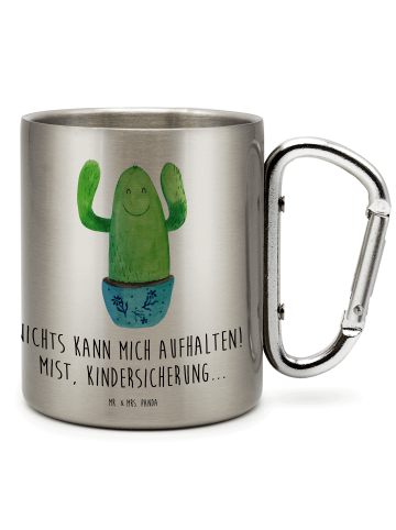Mr. & Mrs. Panda Tasse Kaktus Happy mit Spruch in Silber