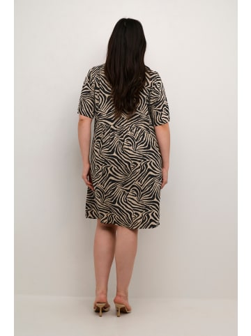 KAFFE curve Kleid KCmille Regular fit in Chinchilla/Black Animal Print