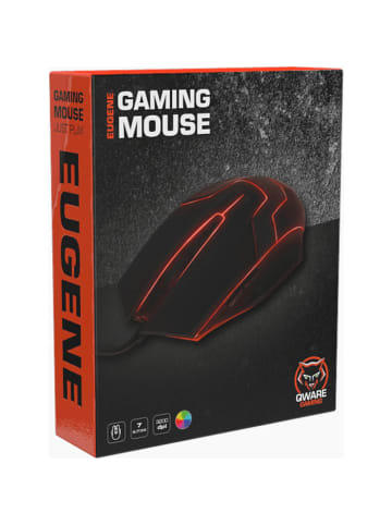COFI 1453 Qware Gaming Maus – Eugene Modell mit 6 programmierbaren Tasten in Schwarz