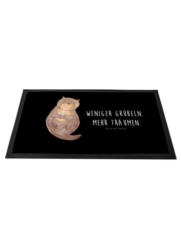 Mr. & Mrs. Panda Türmatte Otter Muschel mit Spruch in Schwarz