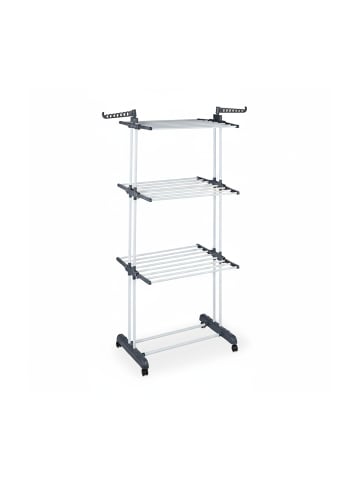 relaxdays Wäscheständer in Weiß/ Grau - (H)173 x (B)126 x (T)64 cm