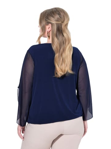 MIAMODA Bluse in dunkelblau