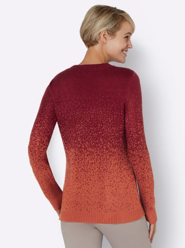 Sieh an! Pullover in dunkelrot-gemustert