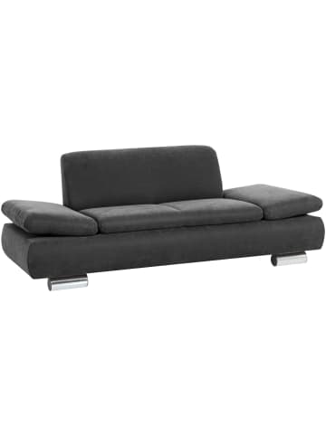 58 aufm Kessel SOFA 2-Sitzer Kaye Bezug Veloursstoff Metallfuß verchromt / anthrazit