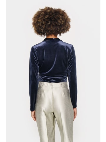 SAINT TROPEZ Langarm-Bluse ZnikkaSZ Fitted in Night Sky