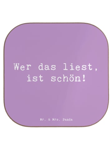 Mr. & Mrs. Panda Untersetzer für Gläser Spruch Freude Schön mit ... in Lavendeltraum