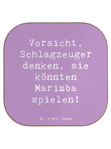 Mr. & Mrs. Panda Tischuntersetzer Spruch Marimba Humor mit Spruch in Lavendeltraum