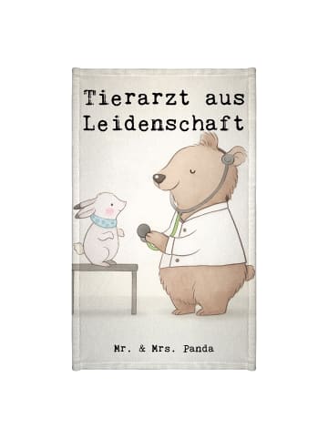 Mr. & Mrs. Panda Frottiertuch Tierarzt Leidenschaft Design mit S... in Weiß