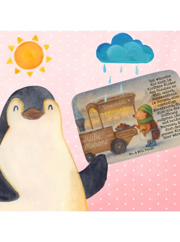 Mr. & Mrs. Panda Badezimmer Matte Igel Maronen Design mit Spruch in Weiß