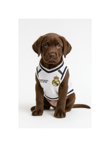 Real Madrid T-Shirt für Hunde Atmungsaktives Fan-Outfit XS