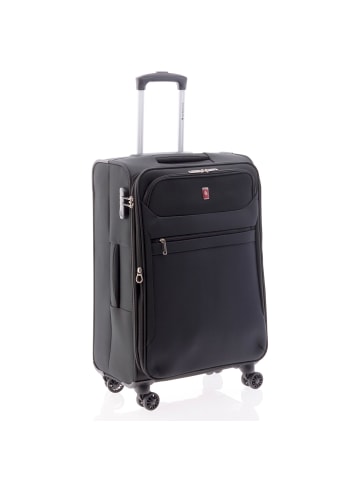 Gladiator 2000 4 Rollen Trolley 68 cm mit Dehnfalte in black
