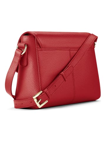 Lazarotti Bologna Leather Crossbody Umhängetasche Leder 22 cm in red