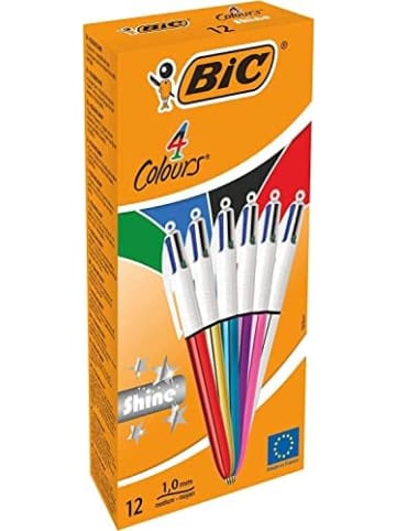 Bic BIC 4 Colours Kugelschreiber Bundle – 17 Stück (12x Shine + 5x Gradient)