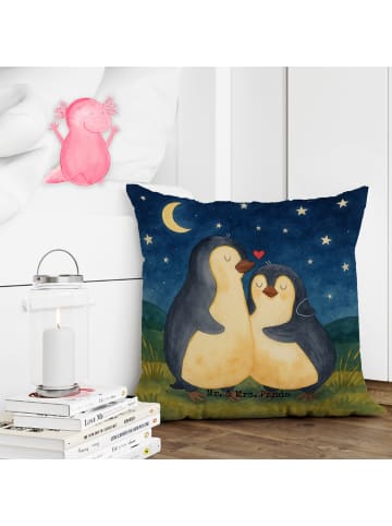 Mr. & Mrs. Panda Kopfkissen Pinguine Einschlafen Design ohne Spruch in Weiß