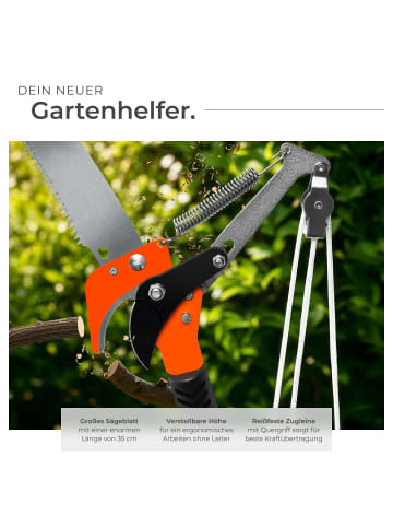 tectake Teleskop-Astschere  rutschfester Griff, grün