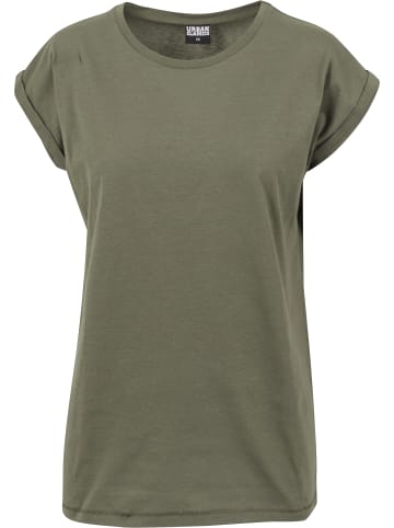 Urban Classics Urban Classics Damen Ladies Extended Shoulder Tee in olive