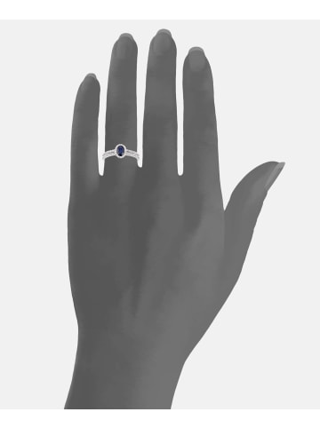Diamant L'éternel Ring aus 750 Weißgold mit Diamant mit Saphir